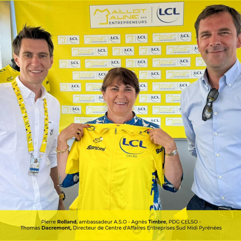 Celso - Solutions Mousses - Maillot Jaune Entrepreneur LCL Tour de France 2025